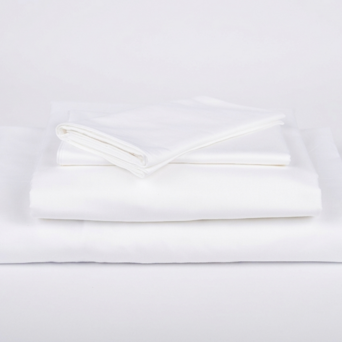 White folded towel on a white background